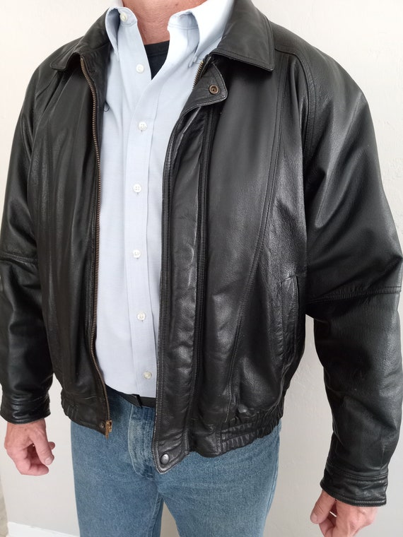 Leather Jacket, Biker Jacket, Motorcycle, Black, … - image 2
