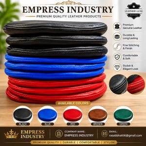 Premium Sheepskin Leather Cap Visor | Genuine Leather Cap Brim for Baseball Caps, Custom Hats & Headwear | Multiple Colors Available