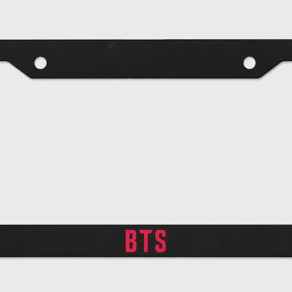 BTS License Plate Frame Black Kpop Car Tag Holder Korean Band Auto Accessories Minimalist JDM Plate Cover Gift for Army Fans