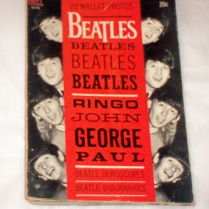 Beatles Photo Wallet Fold Out-Dell-1964-Pictures, Bios, Horoscopes