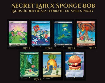 Secret Lair x SpongeBob — Krainy pod morzem | 12 kart | MTG Proxy | Zapomniane zaklęcia