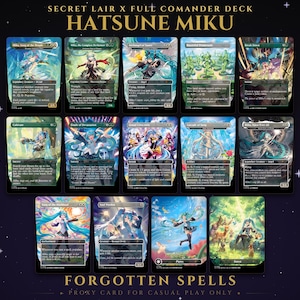 Secret Lair: Hatsune Miku Commander Deck | 100 Cards | MTG Proxy | Forgotten Spells