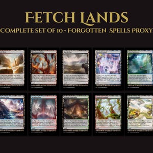 Fetch Lands Proxy Set | 10 Cards | MTG Commander Staples | Forgotten Spells