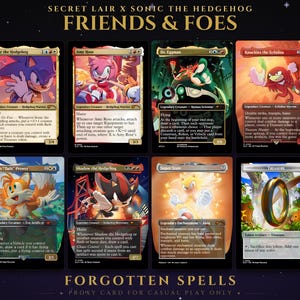 Secret Lair x Sonic the Hedgehog — Friends and Foes | 8 Cards | MTG Proxy | Forgotten Spells