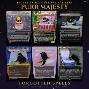 Secret Lair X Cats are the Best: Purr Majesty | 6 Cards | MTG Proxy | Forgotten Spells