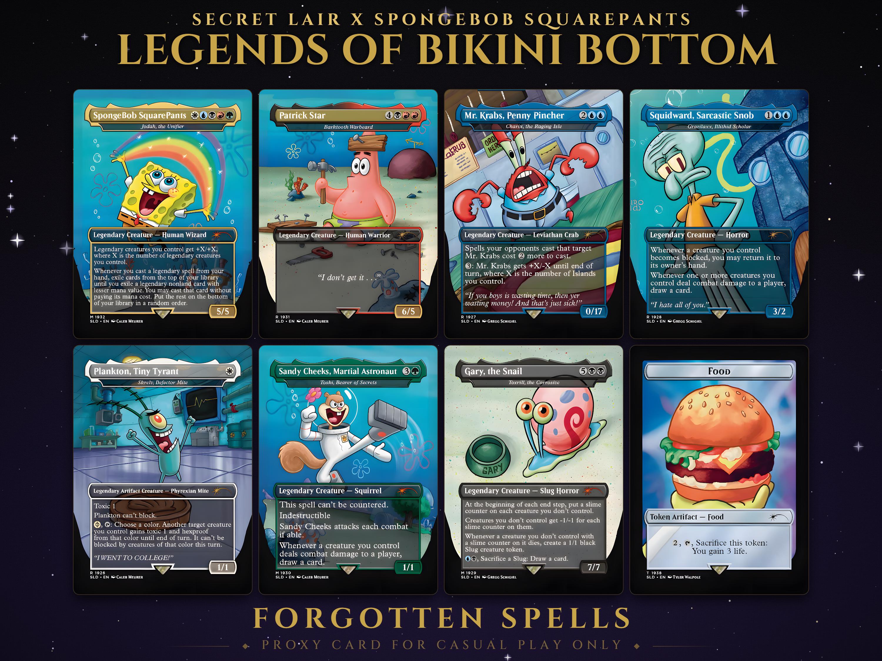 Secret Lair X Spongebob — Legends of Bikini Bottom | 8 Cards | MTG