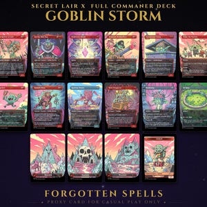 Secret Lair: Goblin Storm Commander Deck | 100 Cards | MTG Proxy | Forgotten Spells