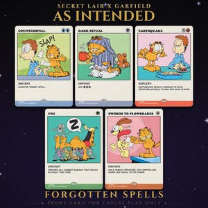 Secret Lair X Garfield: Garfield As Intended  | 5 Cards | MTG Proxy | Forgotten Spells