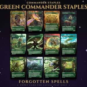 Green Staples Proxy Pack | 12 Cards | MTG Commander Essentials | Forgotten Spells