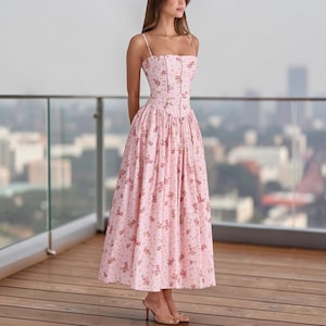 white dresses midi ROVE Lightweight Cotton Tiered Dress