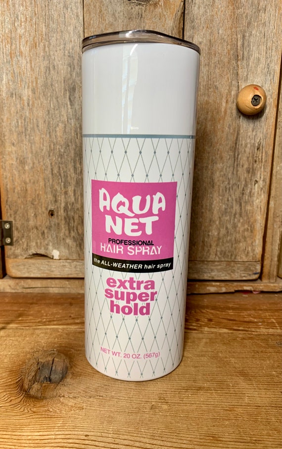 Free Name Added Aqua Net Aquanet Tumbler Hairspray Design 20 Oz Double  Walled Skinny Tumbler.free Name Added to Bottom Back 