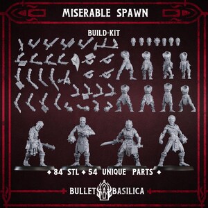 Miserable Spawn (byggsats) - Bullet Basilica - 3D-printad resin - Trench Proxy