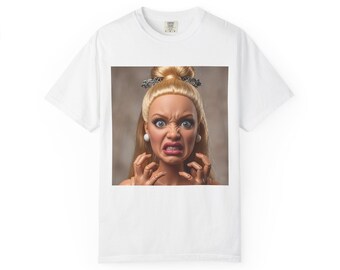 Schockiertes Puppen-lustiges Meme-Shirt, angewiderte Puppe sarkastisches ironisches Hemd, unangemessene Hemden, Frauen-lustiger Witz-T-Stück