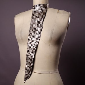 Geometric Leather Necklace, Long statement leather tie necklace, Minimalist Leather Jewelry
