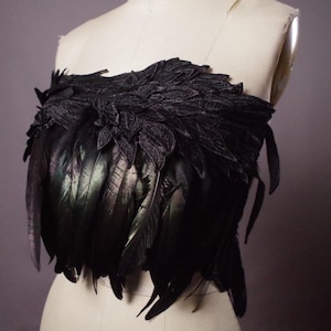 Black Feather Wings Top: Festival Outfit