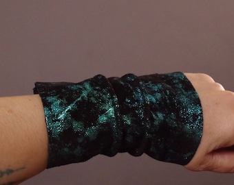 Sparkle Leather Cuff Bracelet - Leather Cuff Bracelet - Shiny Leather Cuff - Unique Leather Bracelet