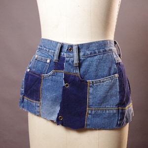 Up-cycled Jean Belt, Denim Jean Belt, Patchwork  Denim Belt, Jean Wrap Belt