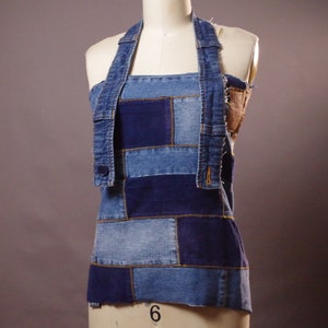 OOAK Jean Top, Unique Denim Top, Jean Denim Corset Top, Jean Summer top