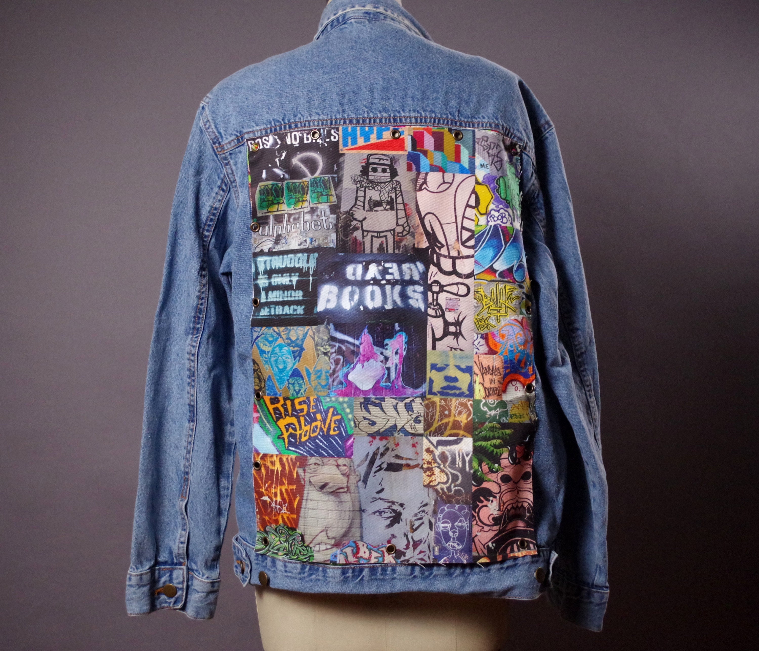 Graffiti Jean Jacket - Etsy