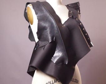 One Size Leather top, Goth cape, Edgy Wear