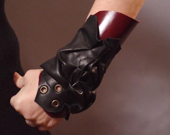Black Leather Cuff Bracelet - Leather Cuff Bracelet - Black Leather Cuff - Black Leather Bracelet - Leather Black Cuff