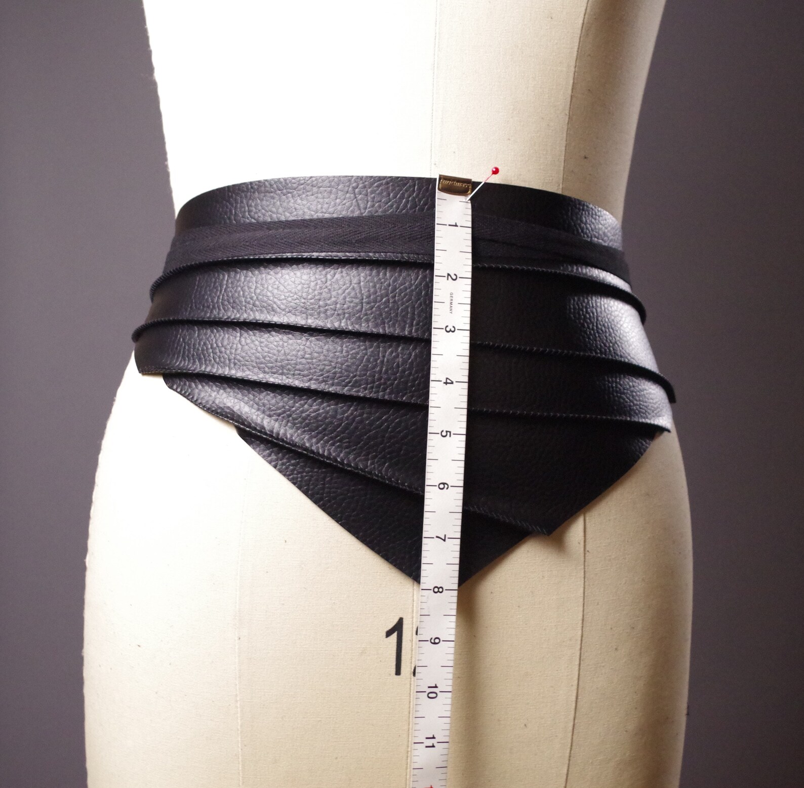 Vegan Leather Obi Belt Black Leather Obi Belt Women's Etsy