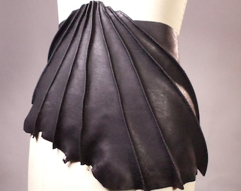 Genuine Leather Wide Wrap Belt: Gothic Corset Waist Cincher