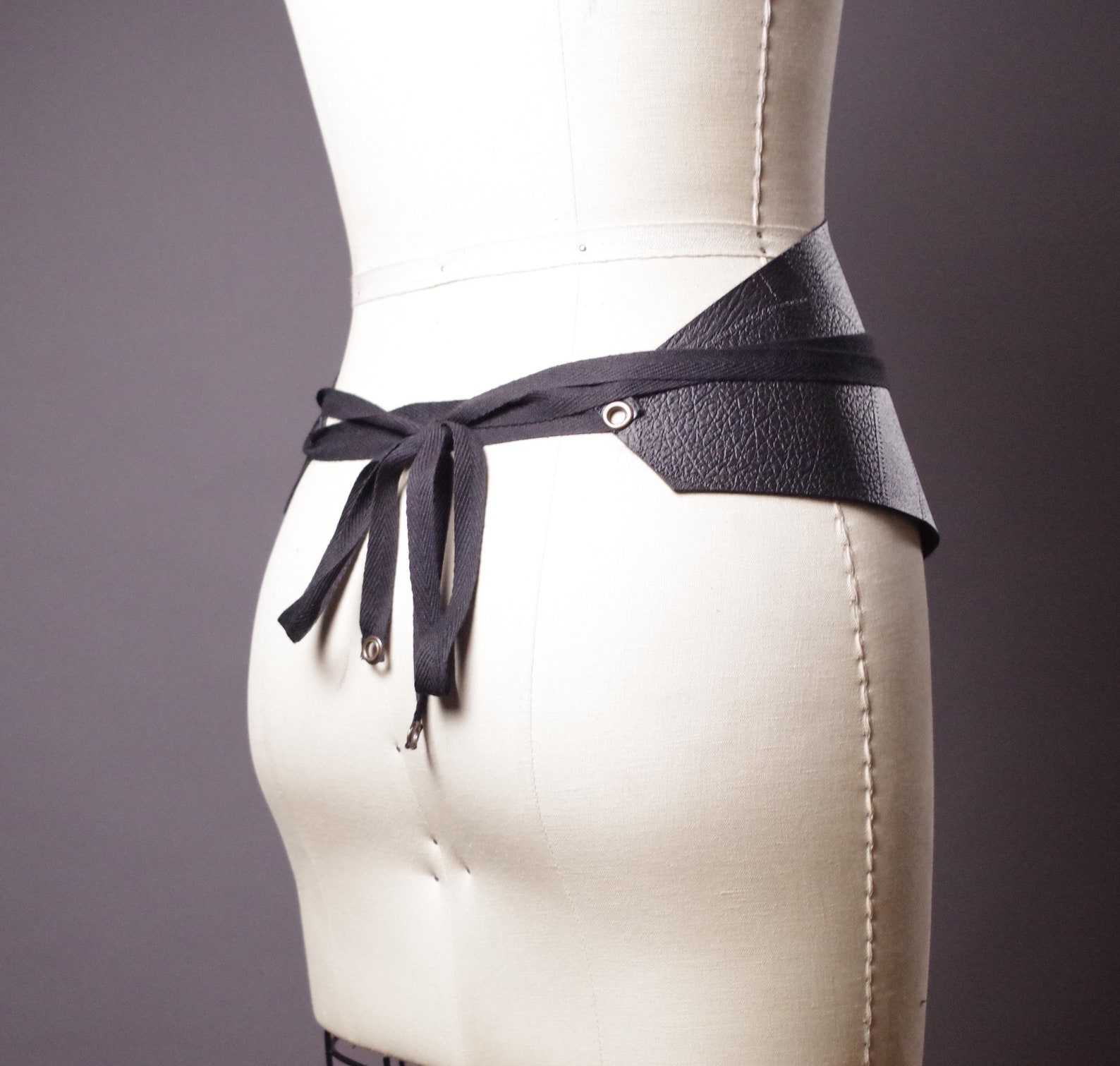 Vegan Leather Obi Belt Black Leather Obi Belt Women's Etsy