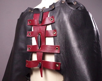 Upcycled Leather Crop Bolero Jacket: Goth Alternative Fashion