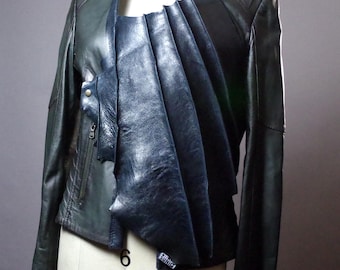 RESERVED For Brenda - Up-cycled Women Leather Jacket: Twisted, Goth Fashion
