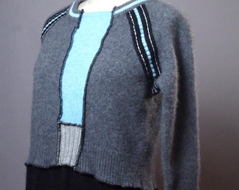 Upcycled Cashmere Dress: Patchwork Sweater Long Dress
