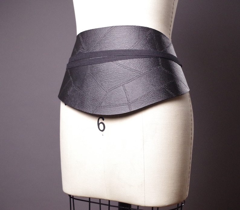Vegan Leather Obi Belt Black Leather Obi Belt Women's Etsy