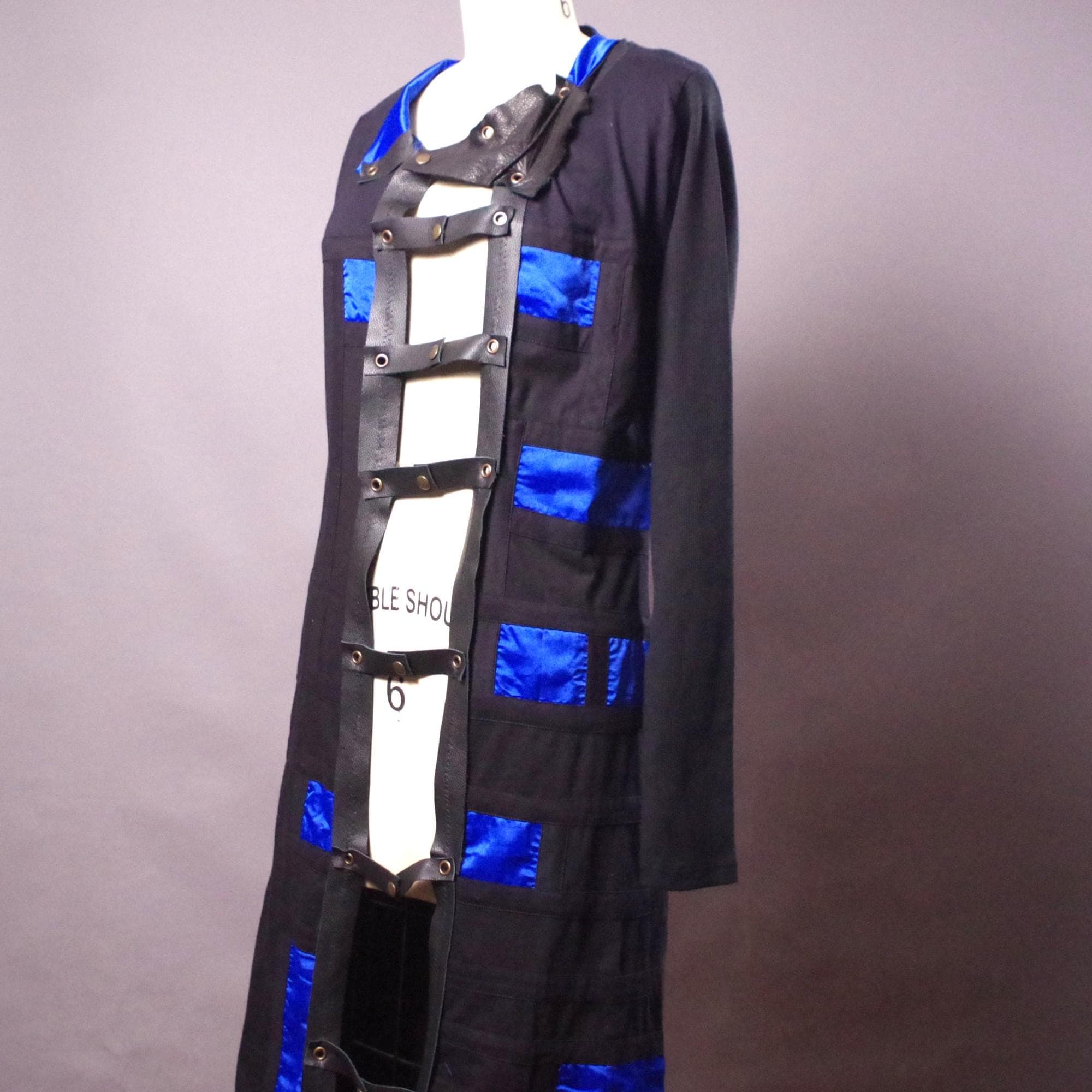 OOAK Avant-Garde Cardigan Jacket: Upcycled Patchwork, Edgy Gothic Style