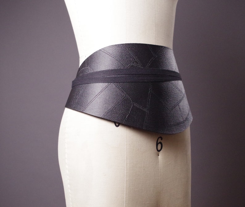 Vegan Leather Obi Belt Black Leather Obi Belt Women's Etsy