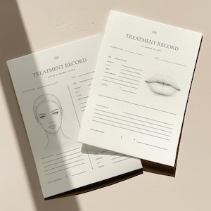 Botox and Dermal Filler Face Lip Treatment Record Form PDF, Patient Record, Print Ready, Template Design Nurse Injector Medspa Form Add Logo