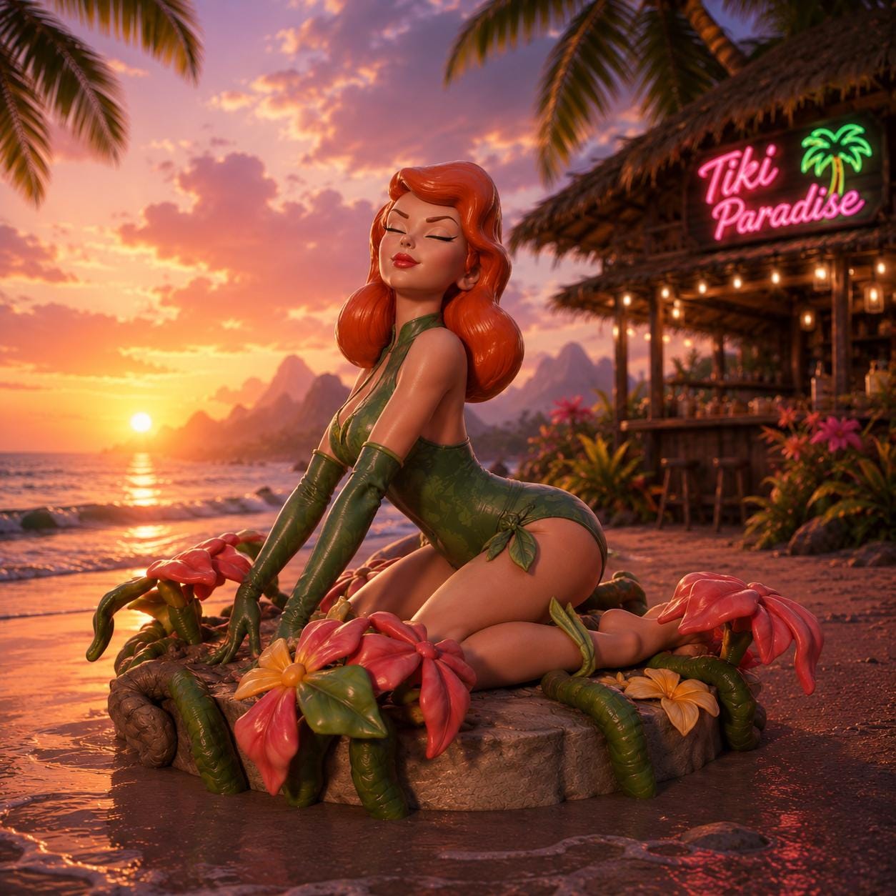 poison ivy sex doll Barbie Signature Poison Ivy Collectible Doll with Posable Body and Iconic  Outfit & Accessories main image 0
