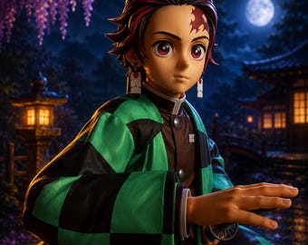 Tanjiro Kamado STL File, Demon Slayer Anime Statue Model, Resin Print (Digital Download)