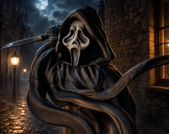 Ghostface Horror Statue STL | Slasher Movie Collectible, 3D Print Files (Digital Download)