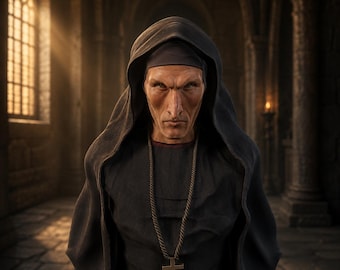 Haunted Nun STL Figure | Gothic Horror Resin 3D Print Files (Digital Download)