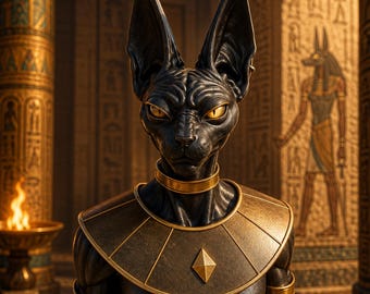 Egyptian Anubis Bust STL | Ancient Egypt God Mythology Sculpture (Digital Download)