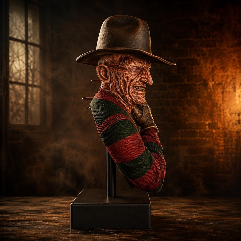 Burned Nightmare Bust STL | Horror Monster Statue | Slasher Villain Bust | Resin Printable Figure | Digital Download image 3