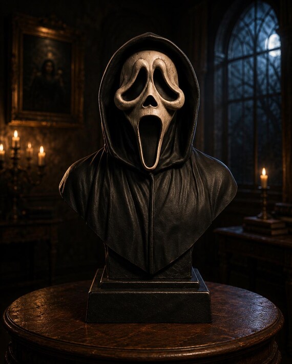 Ghost Horror Bust STL, Scary Collectible Figure, Halloween Decor STL