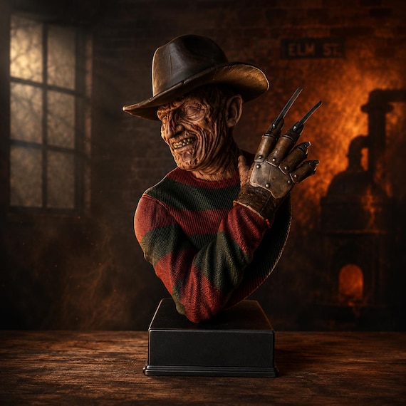 Burned Nightmare Bust STL | Horror Monster Statue | Slasher Villain Bust | Resin Printable Figure | Digital Download