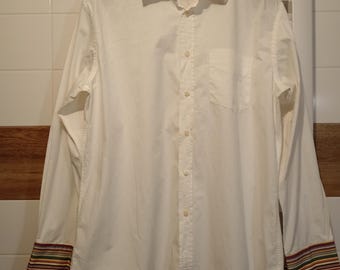Paul Smith London Shirt 44 Made in Italy 100% Cotton White