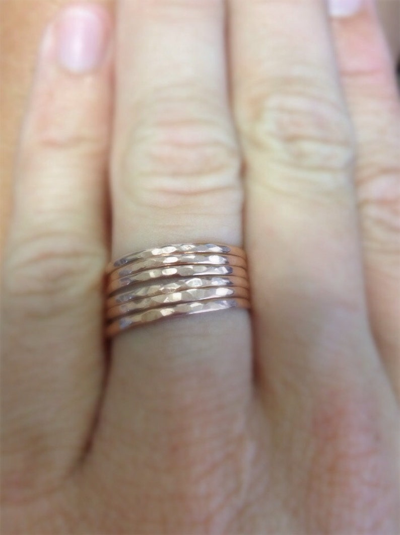 Rose Gold Stackable Ring | Etsy