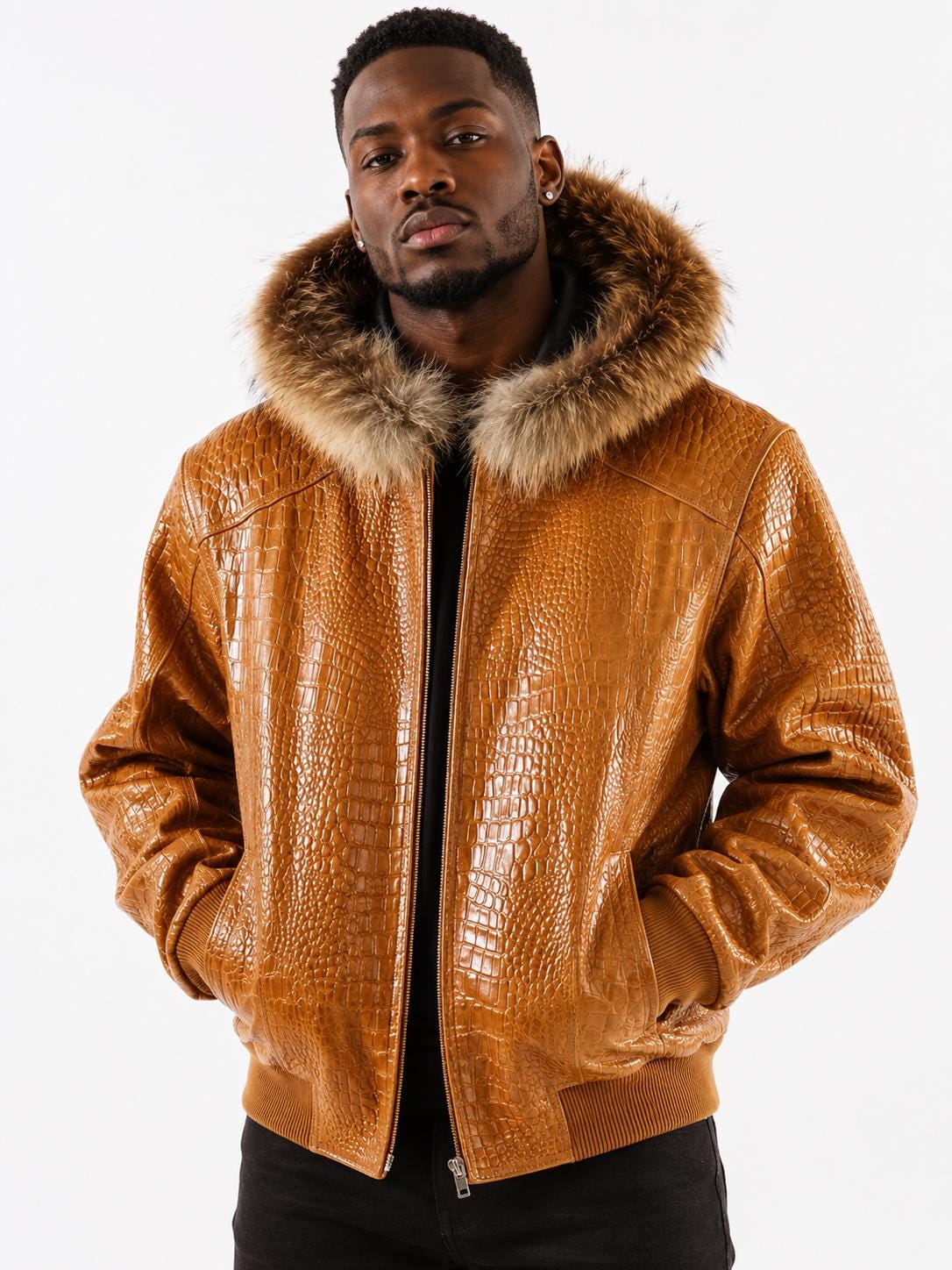 Pelle Pelle Leather Jacket Fur - Etsy