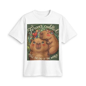 Forever Cuddled Bears T-Shirt | Cute Bear Couple Illustration, Till The End Of The World