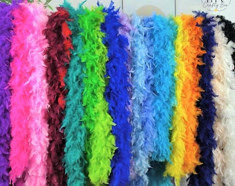 Boa di piume colorate di lusso da 120 grammi – Boa spesso da 2 m per travestimenti