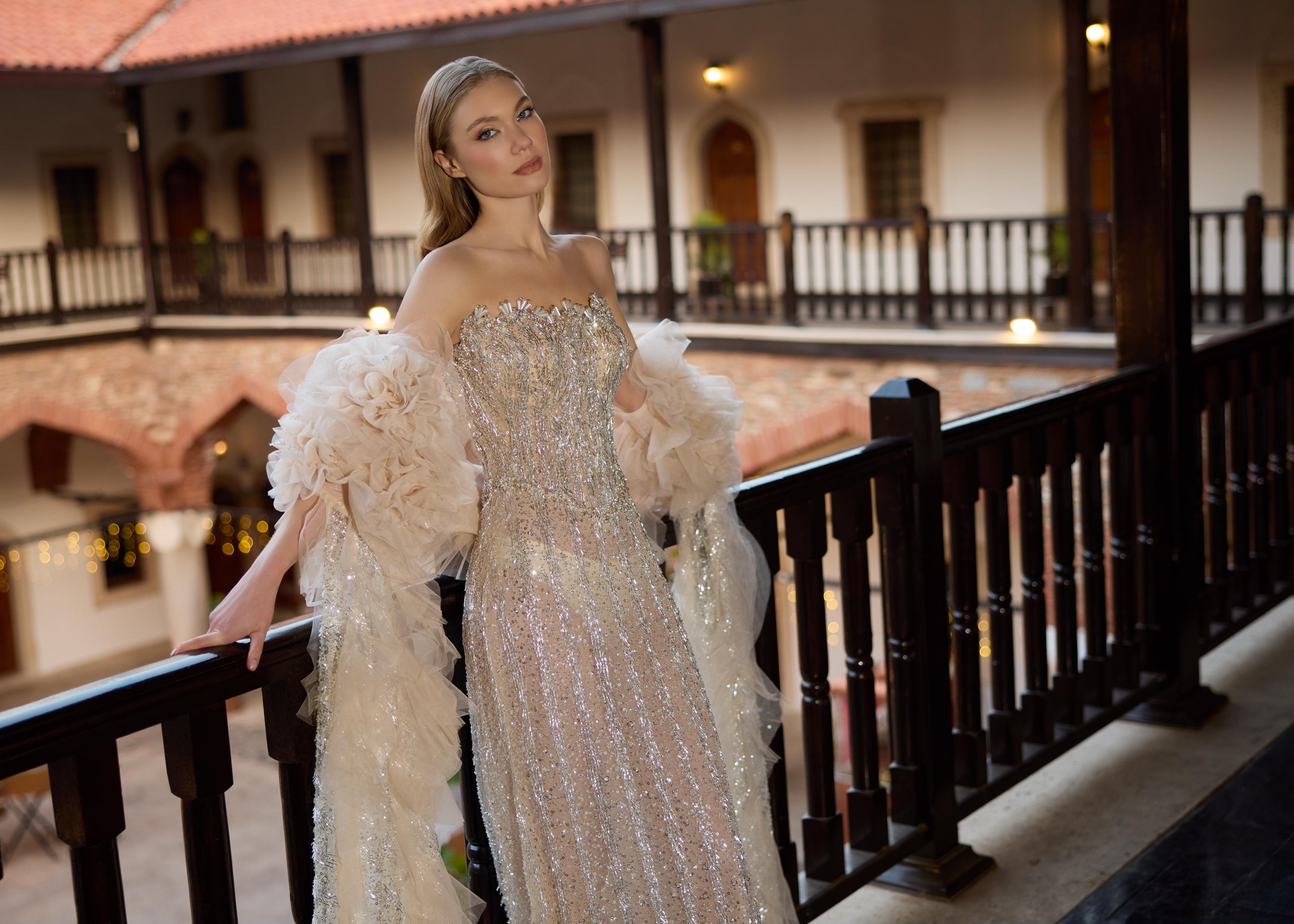 Luxury Beaded Engagement Dress