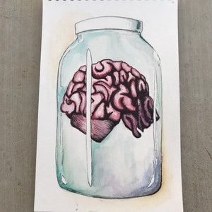 Brain in a Jar Watercolor